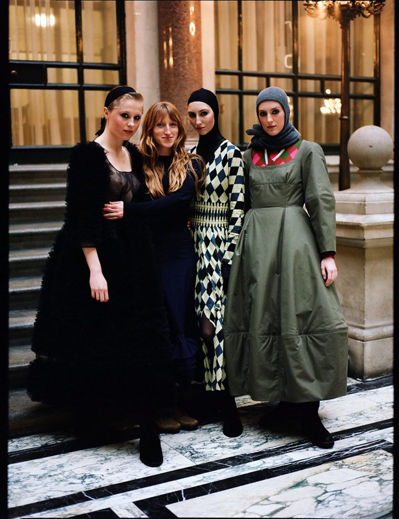 Molly Goddard & her models, London February, 2019